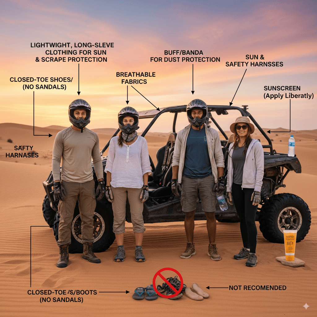 What to wear for Dune Buggy Dubai Tours
