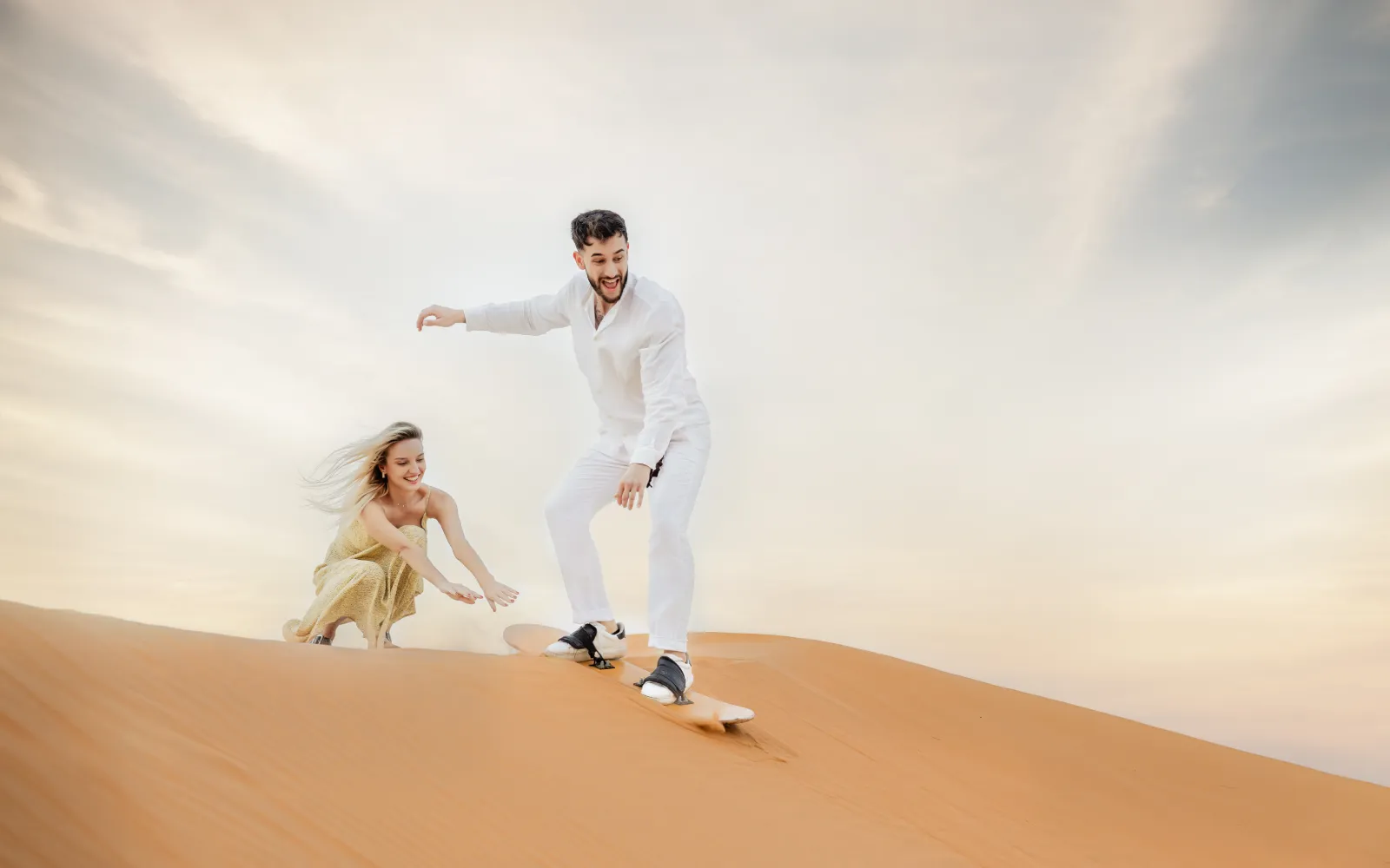 Sand Boarding Desert - Arabian Desert Safari